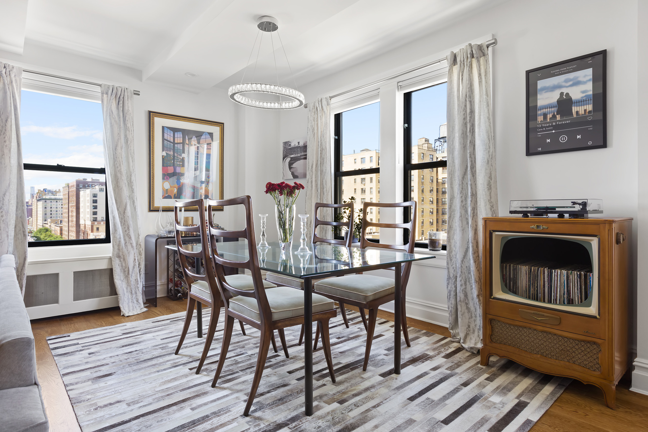 175 West 93rd Street, Unit 10C Manhattan, NY 10025 - Photo 3 of 16 a dining room with furniture and window