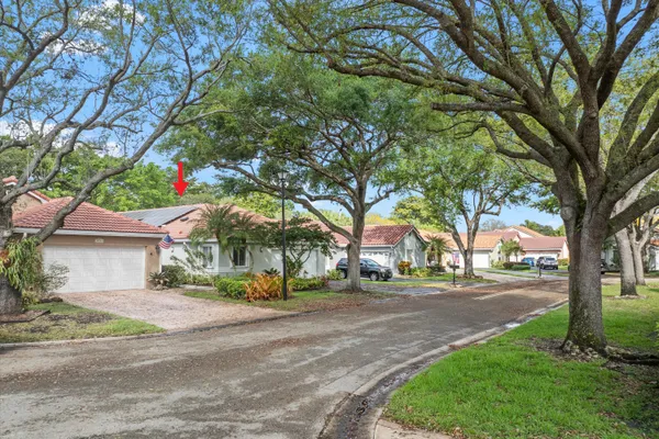 a view of a lake with houses