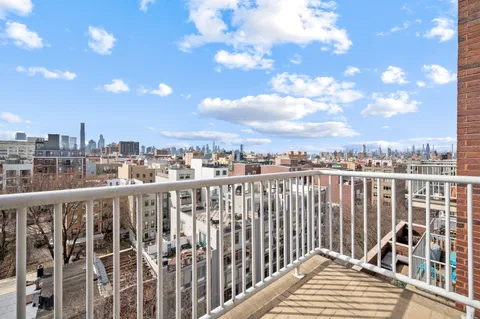 a view of city from a roof