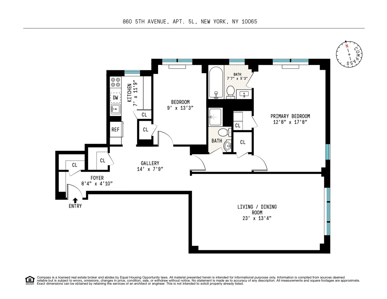$1,400,000 | 860 5th Avenue, Unit 5L | Lenox Hill