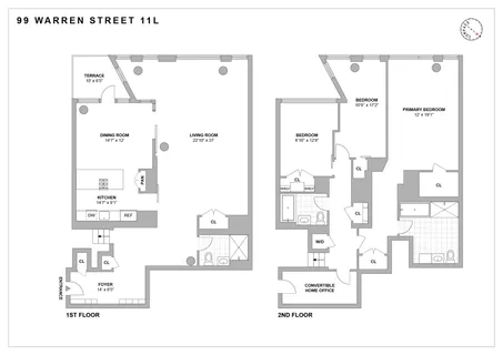 $3,995,000 | 101 Warren Street, Unit 12L | TriBeCa