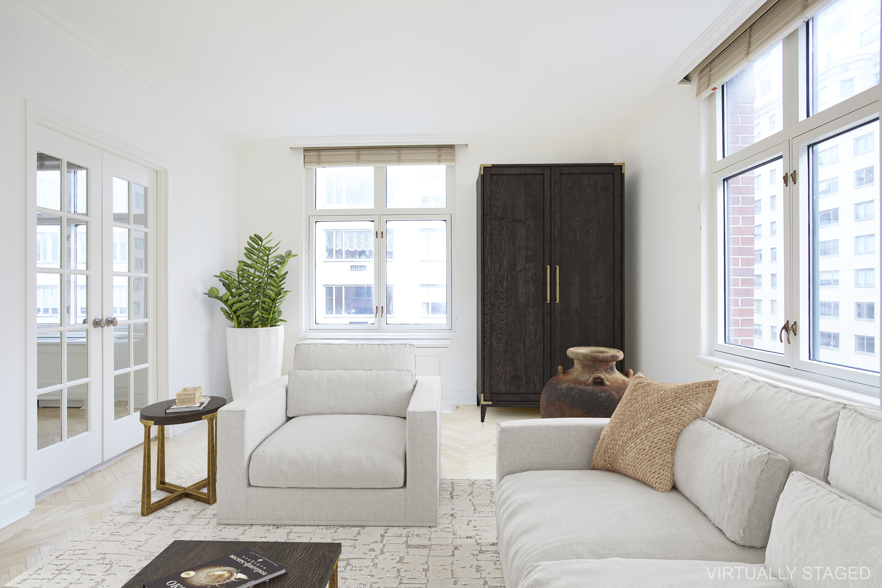 188 East 70th Street, Unit 8C Manhattan, NY 10021 - Photo 2 of 15 a living room with furniture and a large window