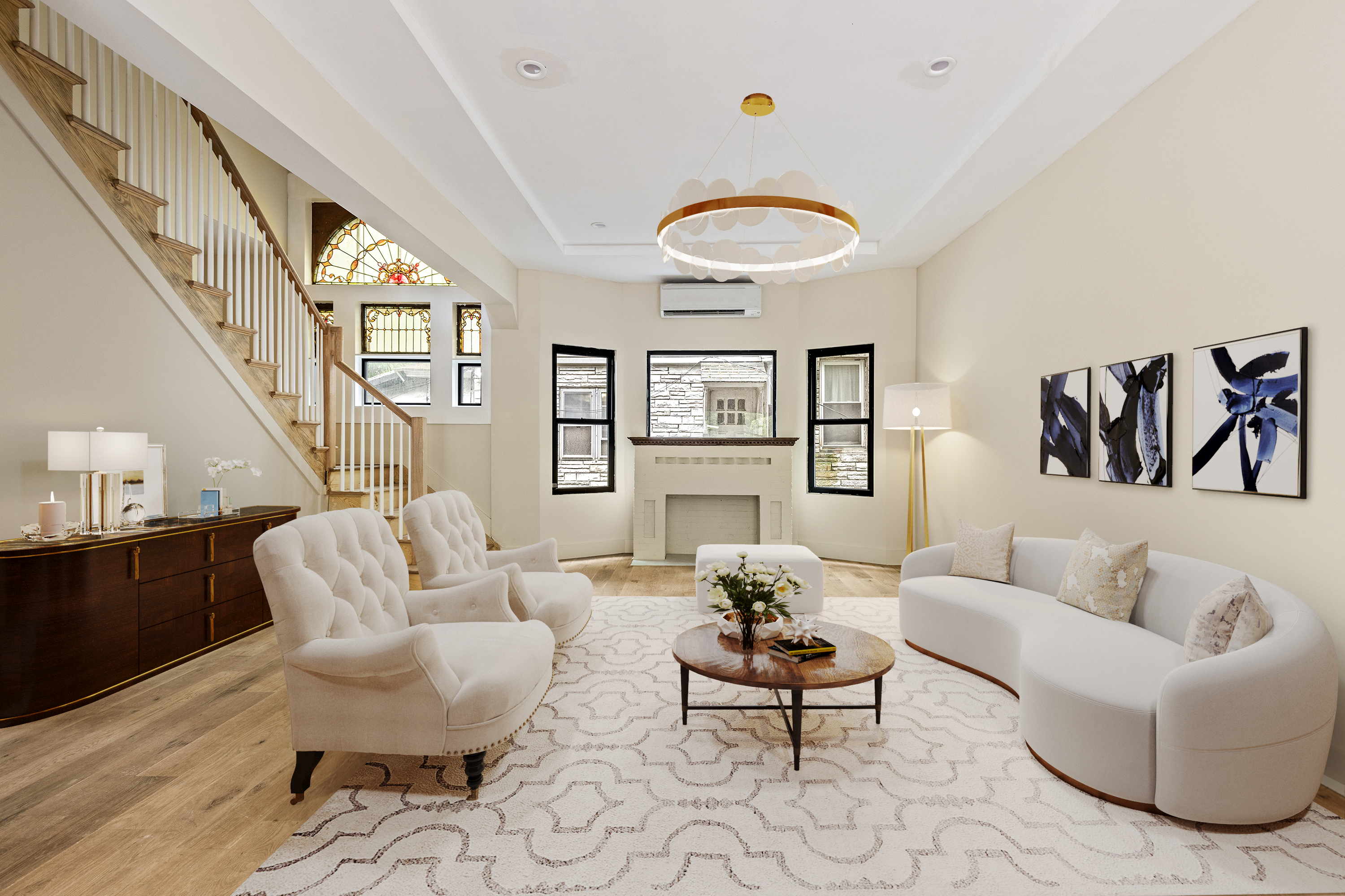 695 East 21st Street Brooklyn, NY 11210 - Photo 6 of 24 a living room with furniture and a large window