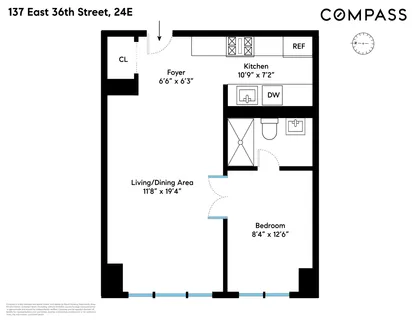 $628,000 | 137 East 36th Street, Unit 24E | Murray Hill