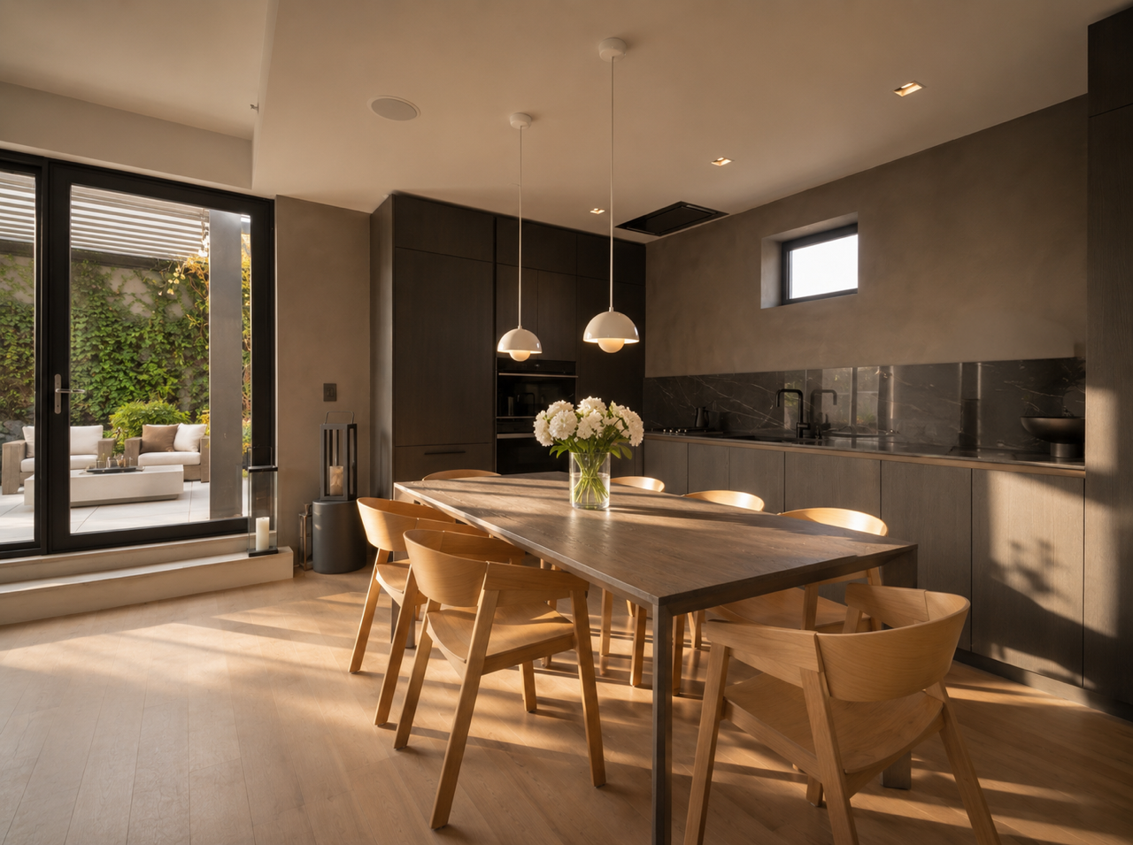 52 Convent Avenue, Unit PH Manhattan, NY 10027 - Photo 4 of 16 a kitchen with a table and chairs in it