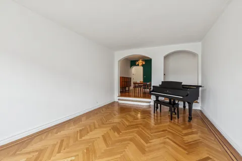 a workspace with wooden floor