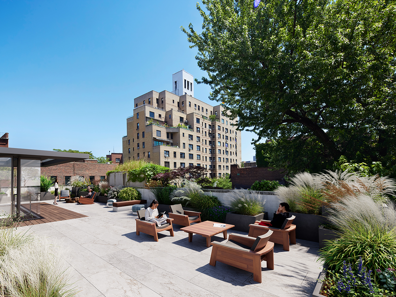 205 West Houston Street Manhattan, NY 10014 - Photo 4 of 13 a building outdoor space with lots of plants and trees