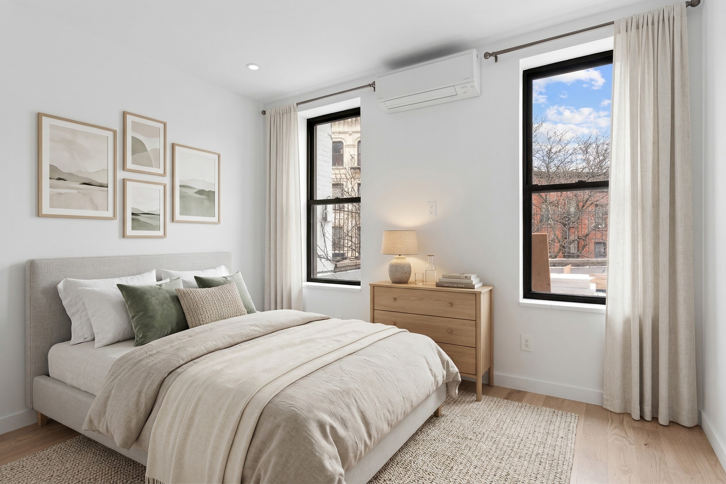 216 Flatbush Avenue, Unit 2 Brooklyn, NY 11217 - Photo 4 of 8 a bedroom with a large bed and a window