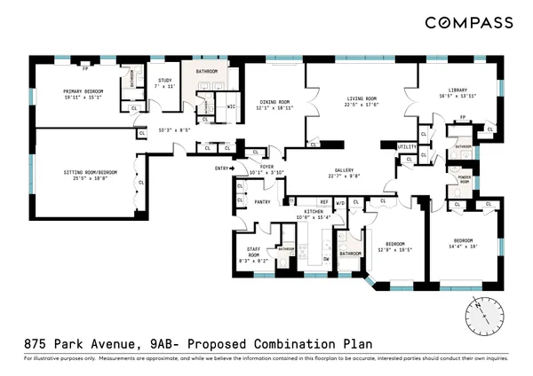 $9,495,000 | 875 Park Avenue, Unit 9AB | Upper East Side