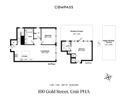 $1,695,000 | 100 Gold Street, Unit PHA | DUMBO