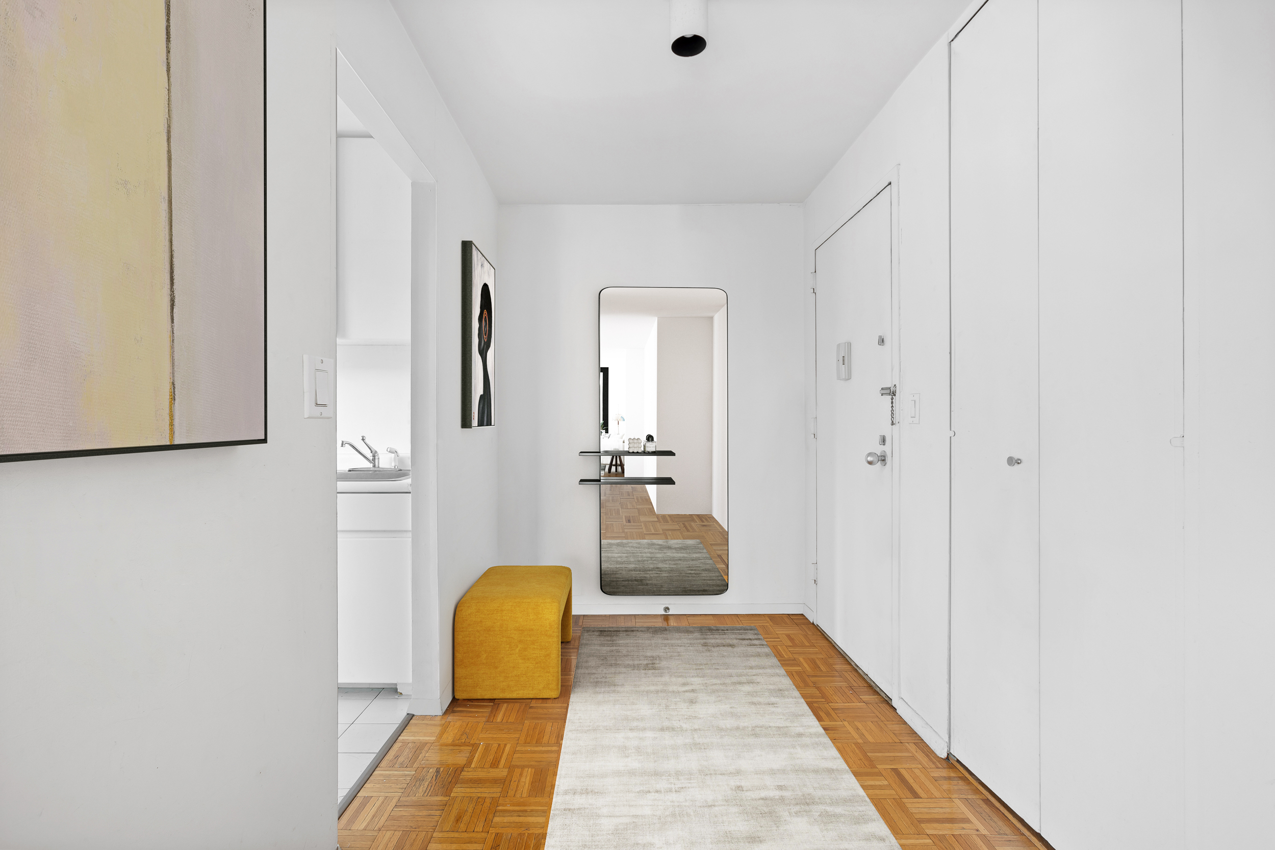 1 Irving Place, Unit G7G Manhattan, NY 10003 - Photo 5 of 8 a bathroom with a tub and mirror