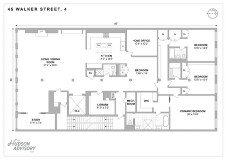 $9,850,000 | 45 Walker Street, Unit 4 | TriBeCa