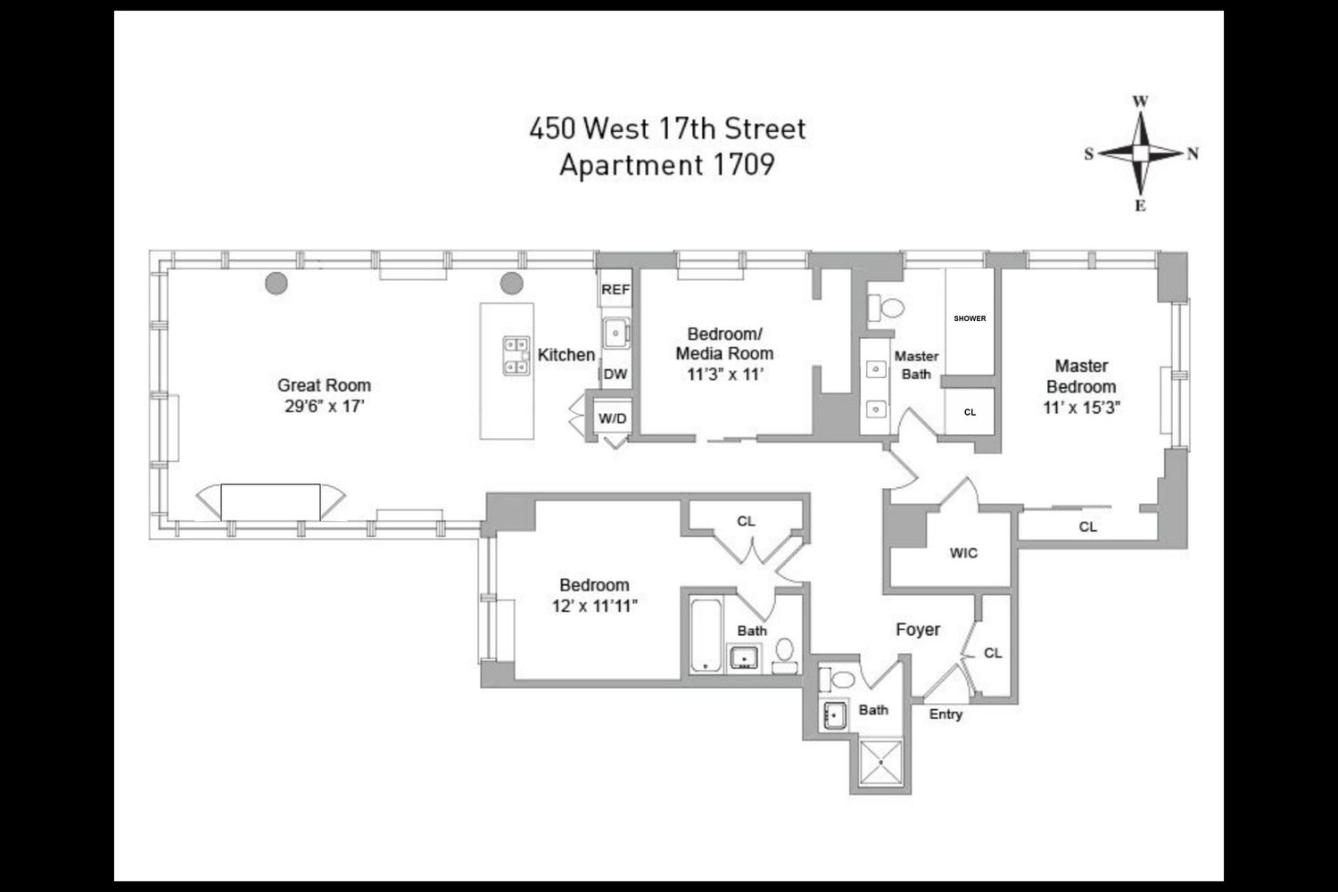 $4,875,000 | 450 West 17th Street, Unit 1709 | Chelsea