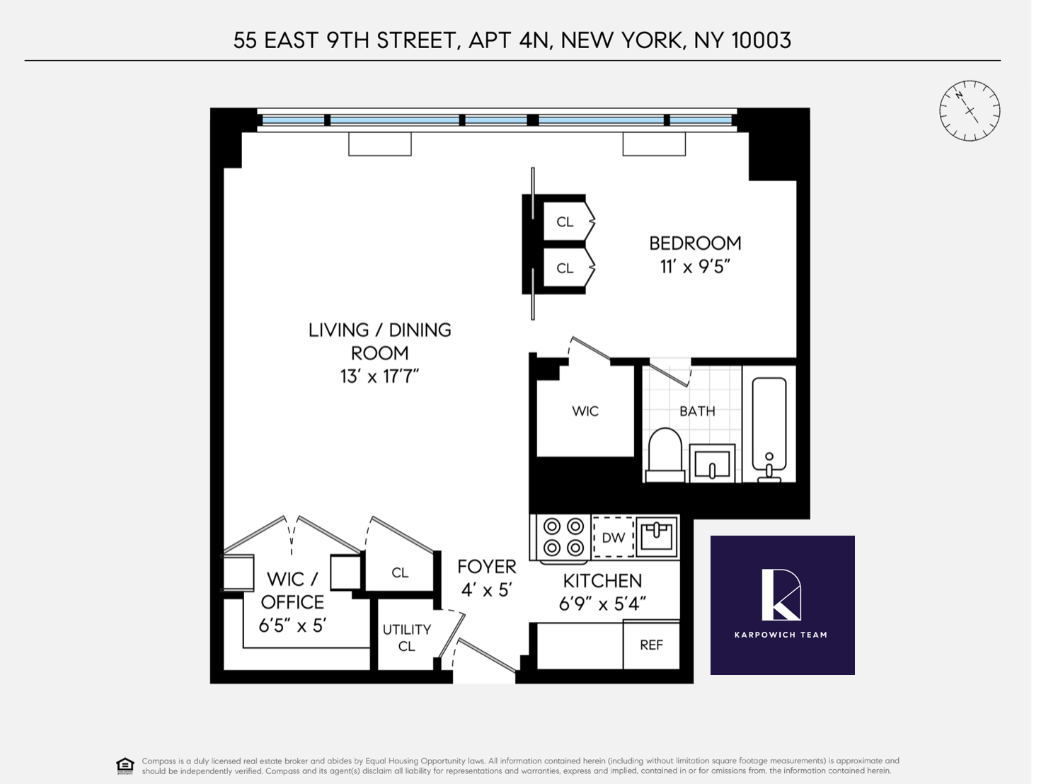 55 East 9th Street, Unit 4N Manhattan, NY 10003 - Photo 10 of 10 a picture of a book and a bed