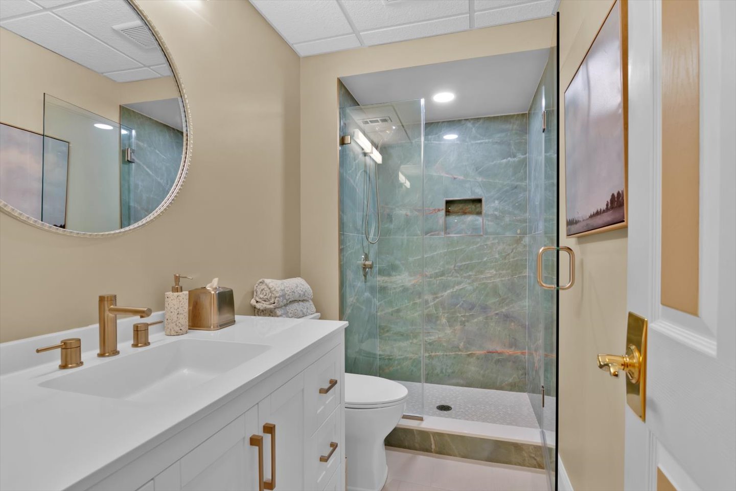 3 Pembroke Drive Voorhees, NJ 08043 - Photo 87 of 112 a bathroom with a sink a toilet and shower