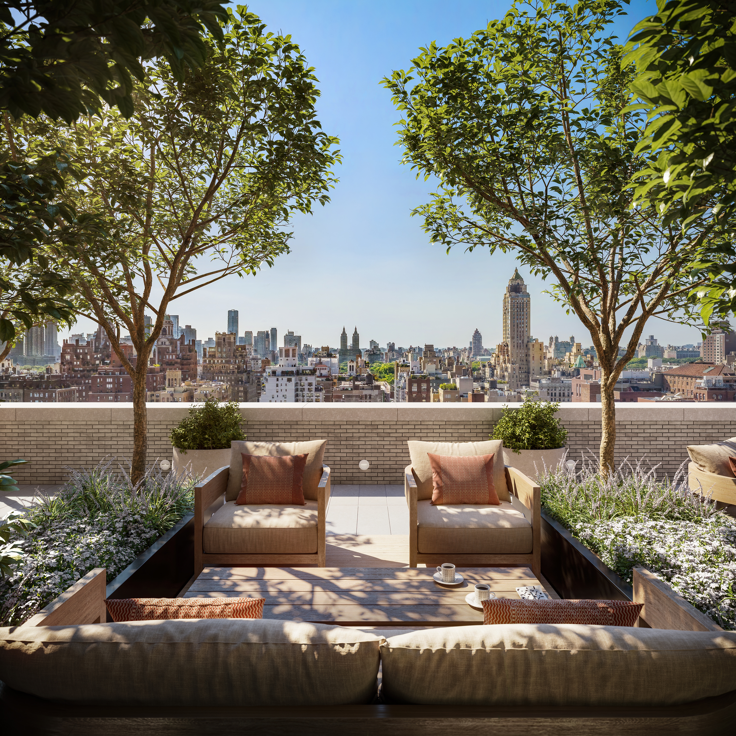 200 East 75th Street, Unit 8A Manhattan, NY 10021 - Photo 17 of 24 a view of swimming pool with lounge chair and dinning table under an umbrella
