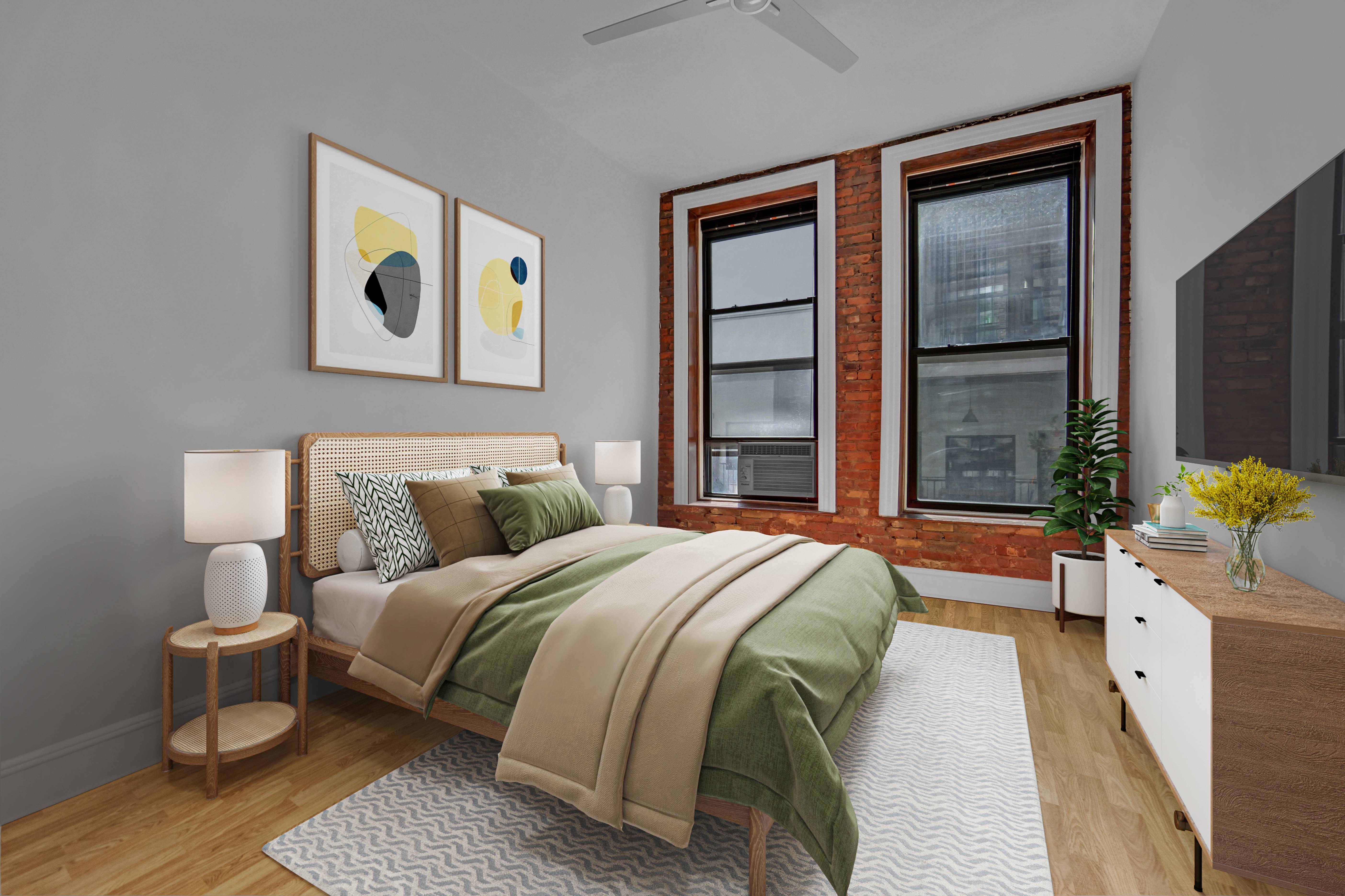 56 East 11th Street, Unit 7 Manhattan, NY 10003 - Photo 13 of 18 a bedroom with a bed and a window