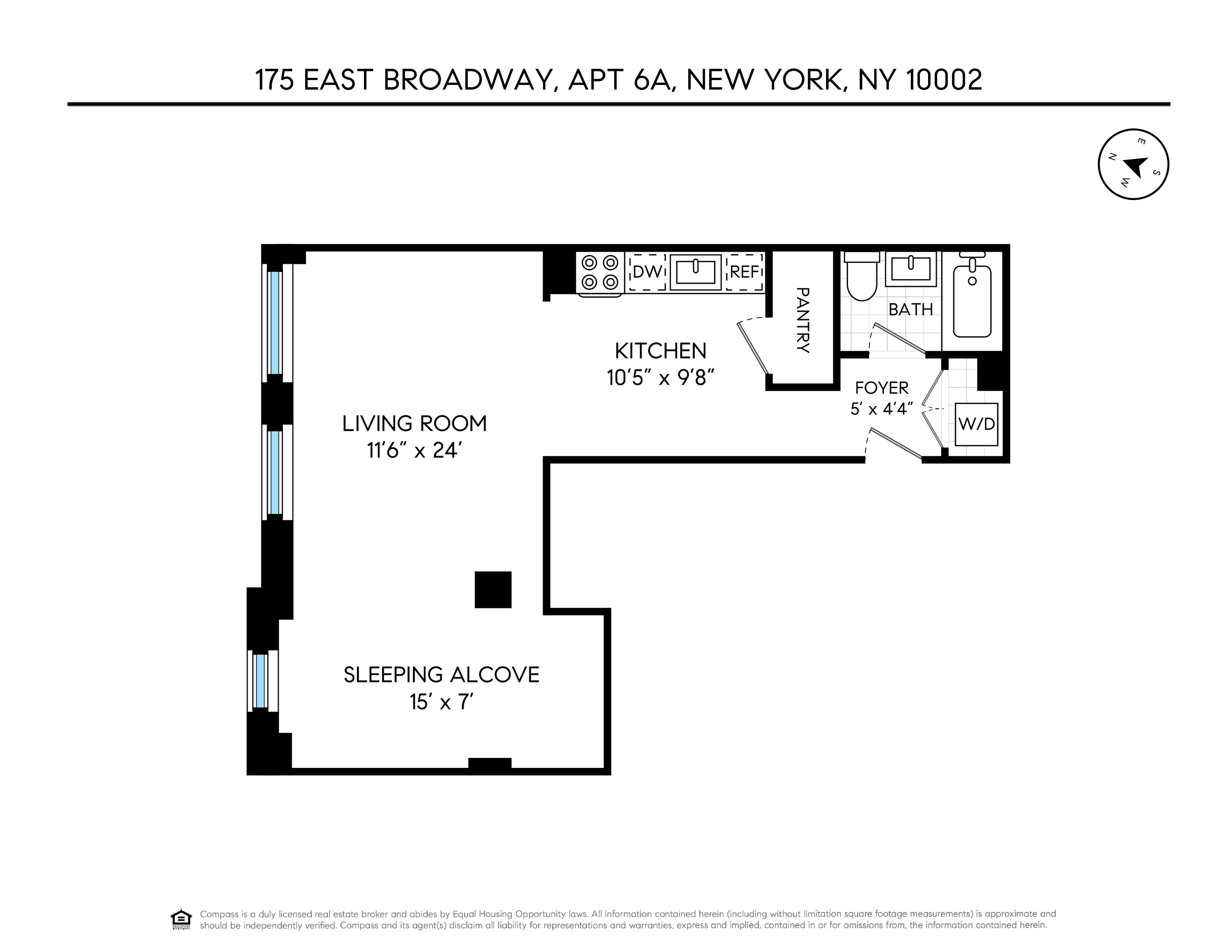 175 East Broadway, Unit 6A Manhattan, NY 10002 - Photo 10 of 11 a picture of a bench in front of a gate