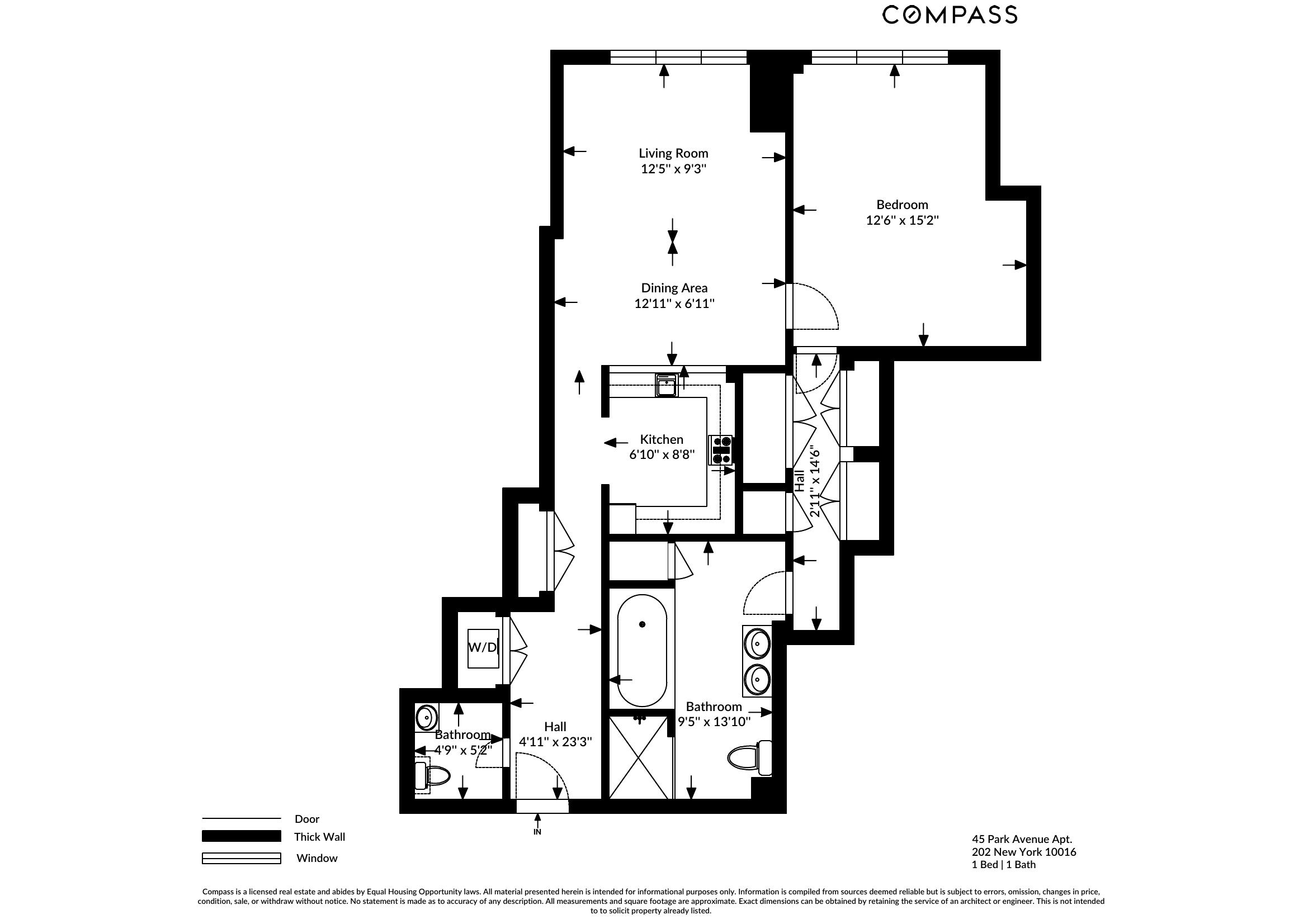 45 Park Avenue, Unit 202 Manhattan, NY 10016 - Photo 17 of 17 a picture of floor plan