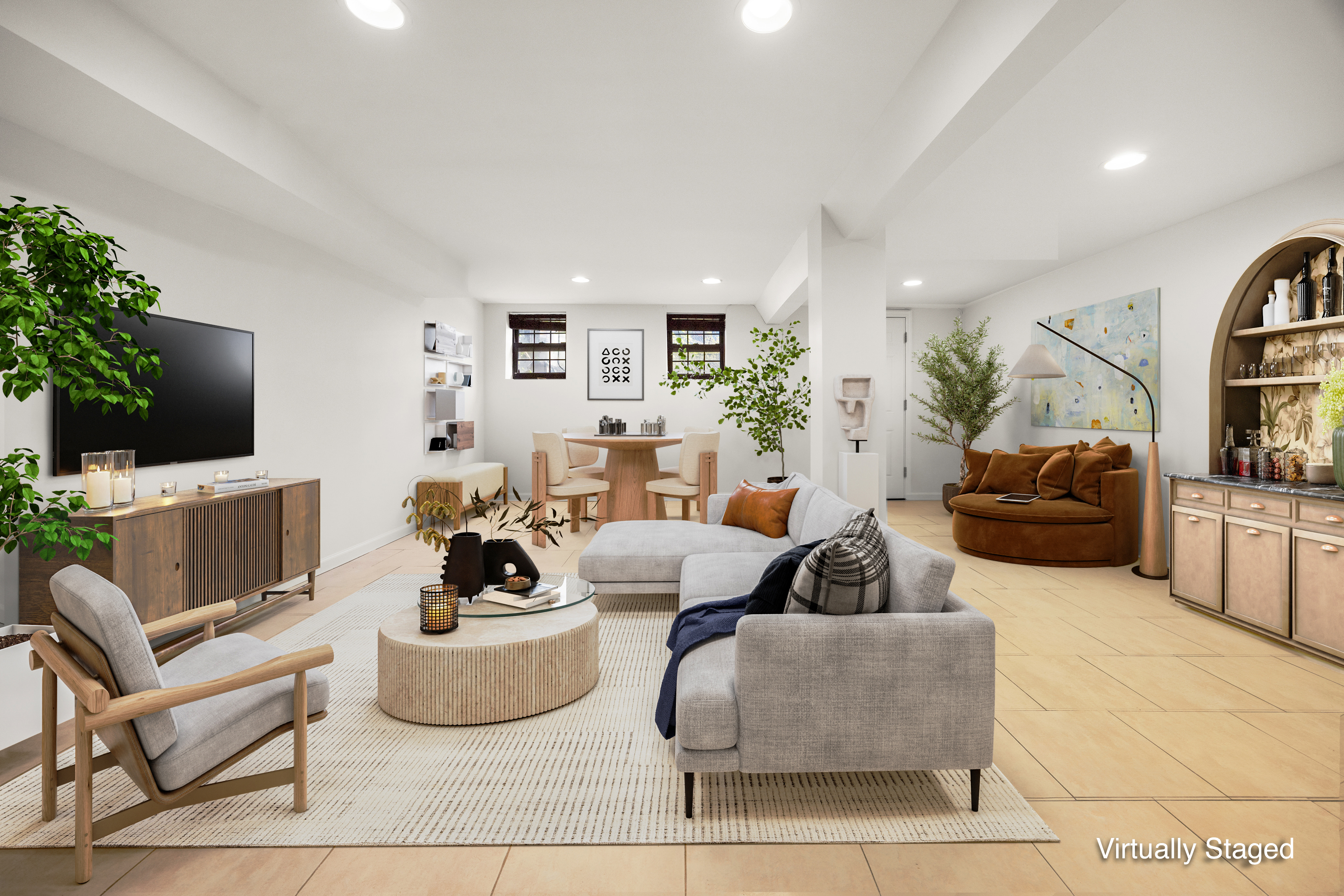 78 Pilling Street Brooklyn, NY 11207 - Photo 6 of 15 a living room with furniture and a flat screen tv