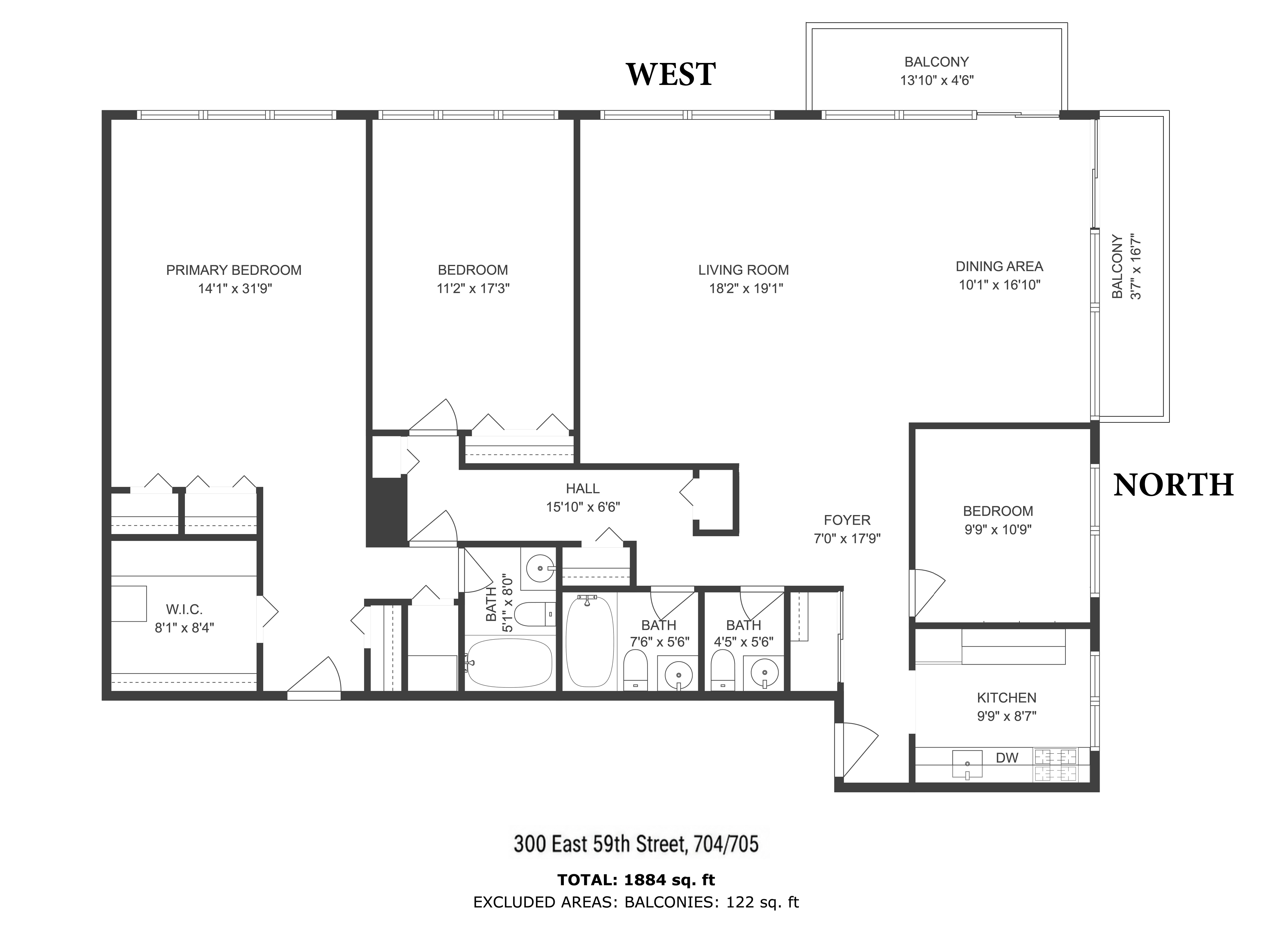 300 East 59th Street, Unit 704/705 Manhattan, NY 10022 - Photo 18 of 19 Gallery Image 18