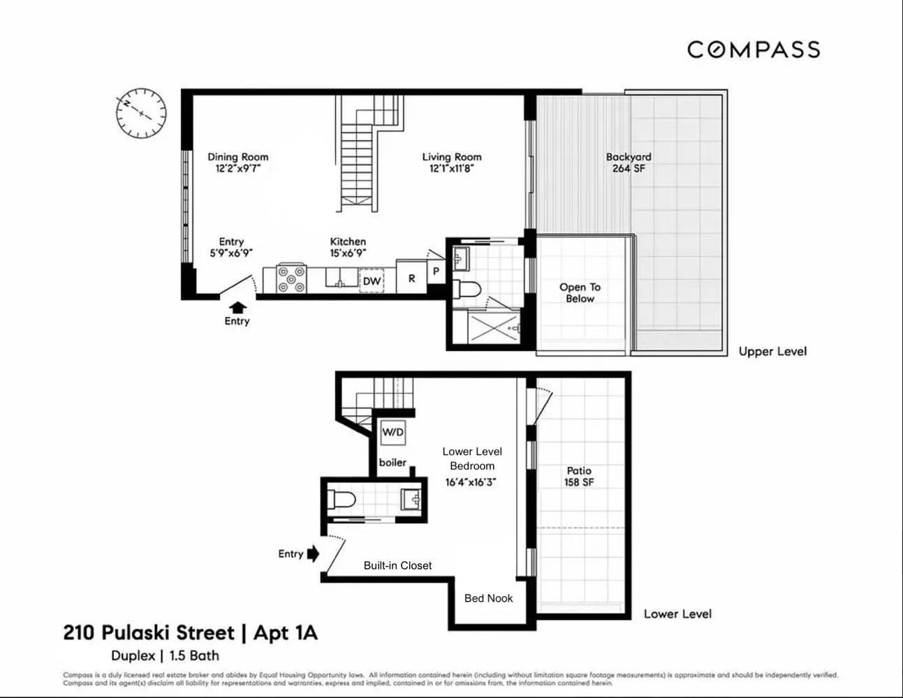$3,800 | 210 Pulaski Street, Unit 1A | Bedford-Stuyvesant