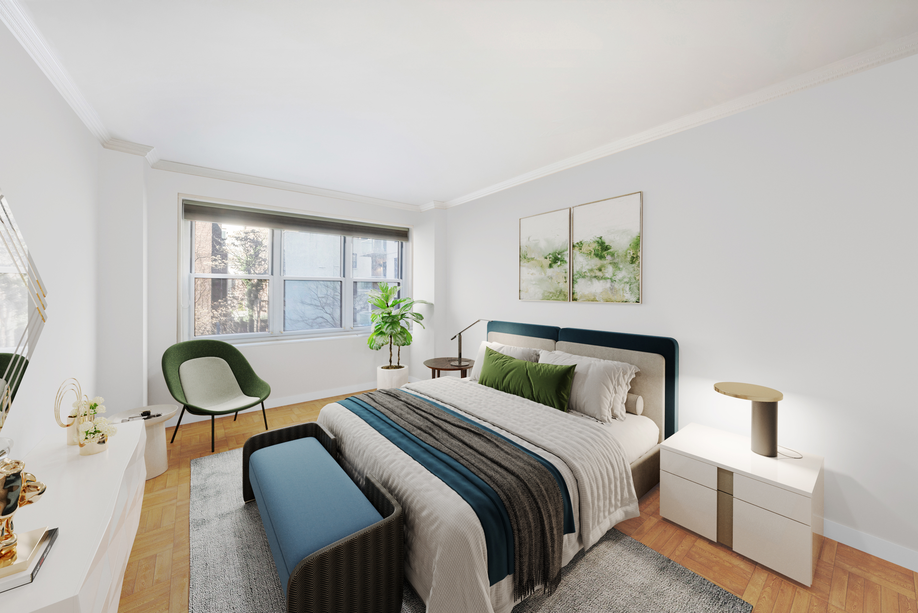 251 East 51st Street, Unit 5B Manhattan, NY 10022 - Photo 5 of 8 a bedroom with a bed and a window