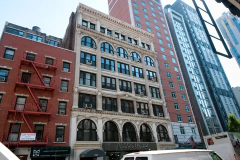 a front view of a building