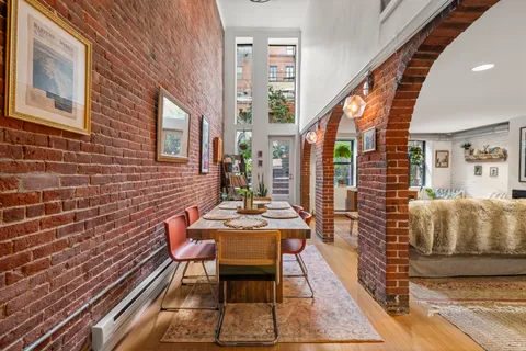 a outdoor space with patio furniture