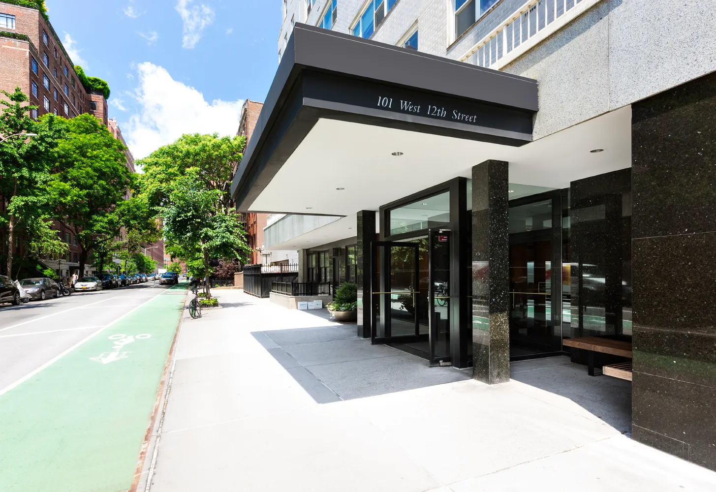 a view of a building with a porch