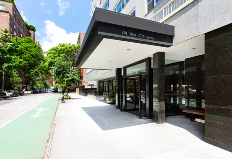 a view of a building with a porch
