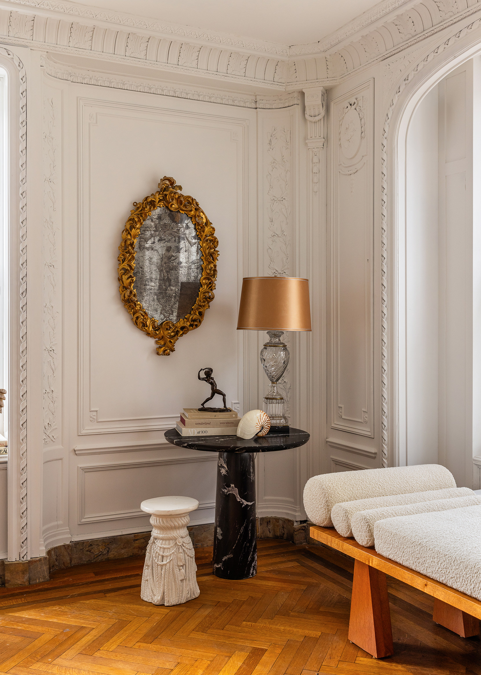 1136 5th Avenue, Unit 6A Manhattan, NY 10128 - Photo 15 of 44 a bedroom with a bed and a table in it