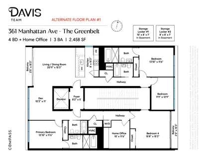 $2,800,000 | 361 Manhattan Avenue, Unit 3AB | Williamsburg