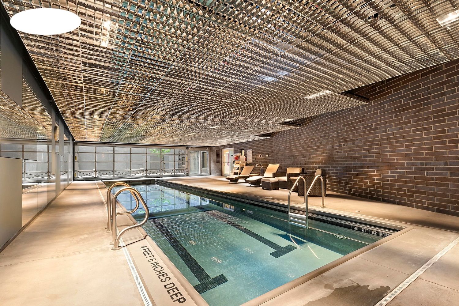 a view of a patio with swimming pool