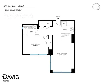 $1,160,700 | 385 1st Avenue, Unit 6G | Gramercy