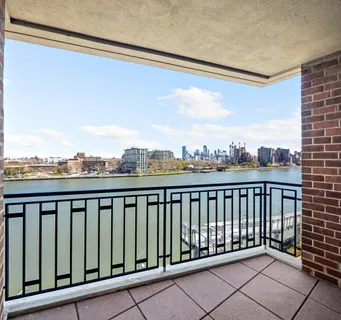 a view of city from a balcony