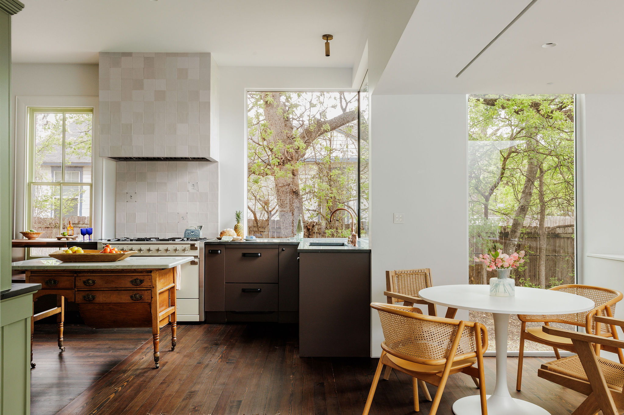 606 West 35th Street Austin, TX 78705 - Photo 17 of 37 a view of a dining room with furniture window and outside view