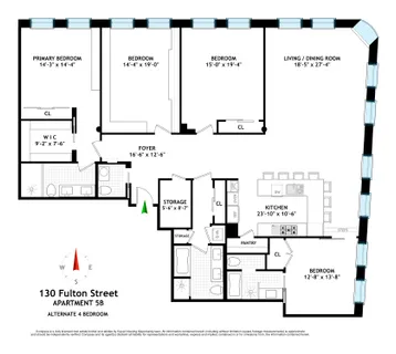 $3,258,000 | 130 Fulton Street, Unit 5B | Financial District