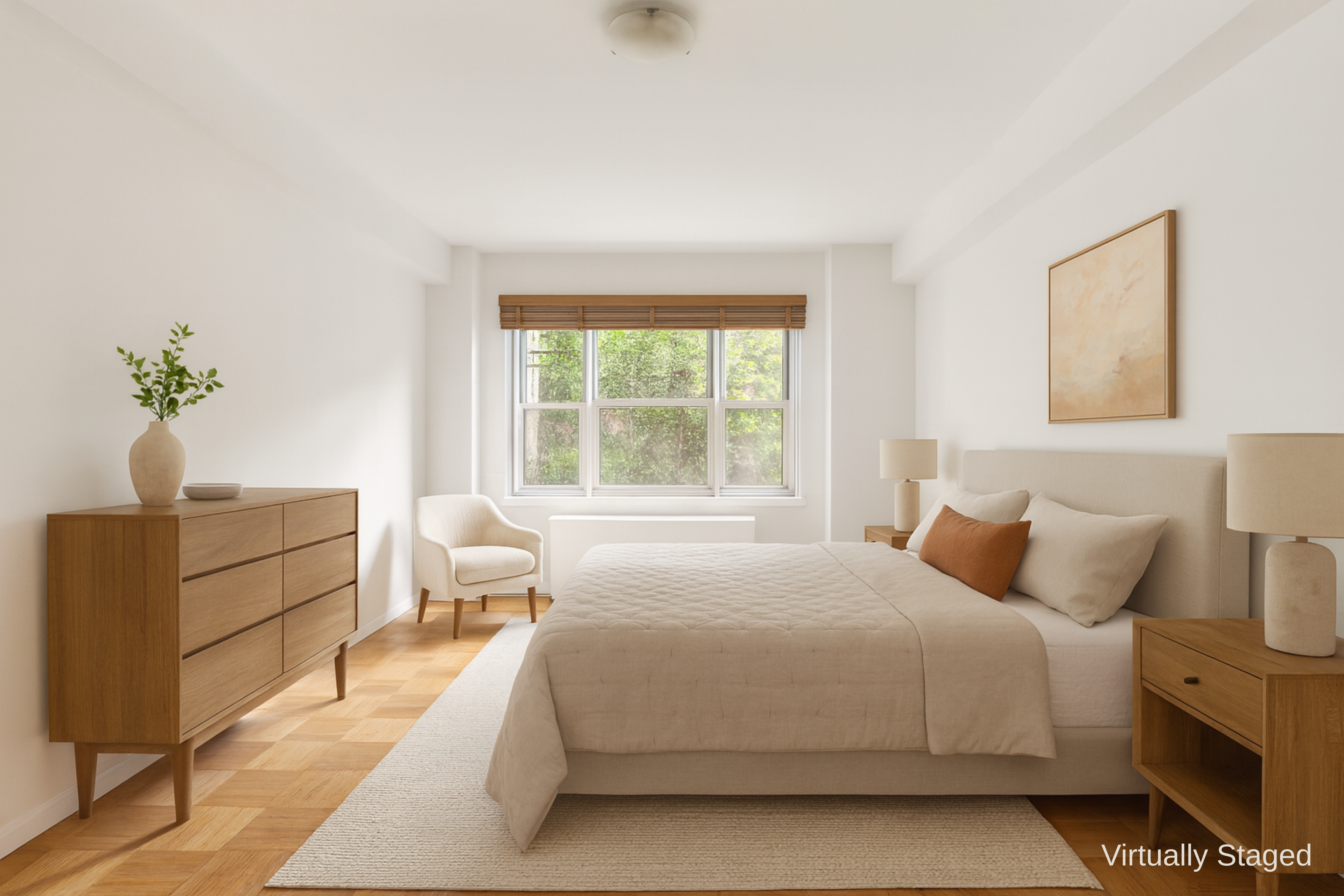 11 5th Avenue, Unit 3R Manhattan, NY 10003 - Photo 6 of 12 a bedroom with a bed and a potted plant