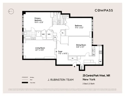 $3,475,000 | 25 Central Park West, Unit 14R | Upper West Side