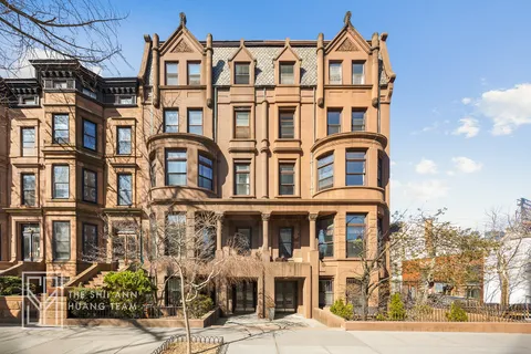 a front view of a multi story building