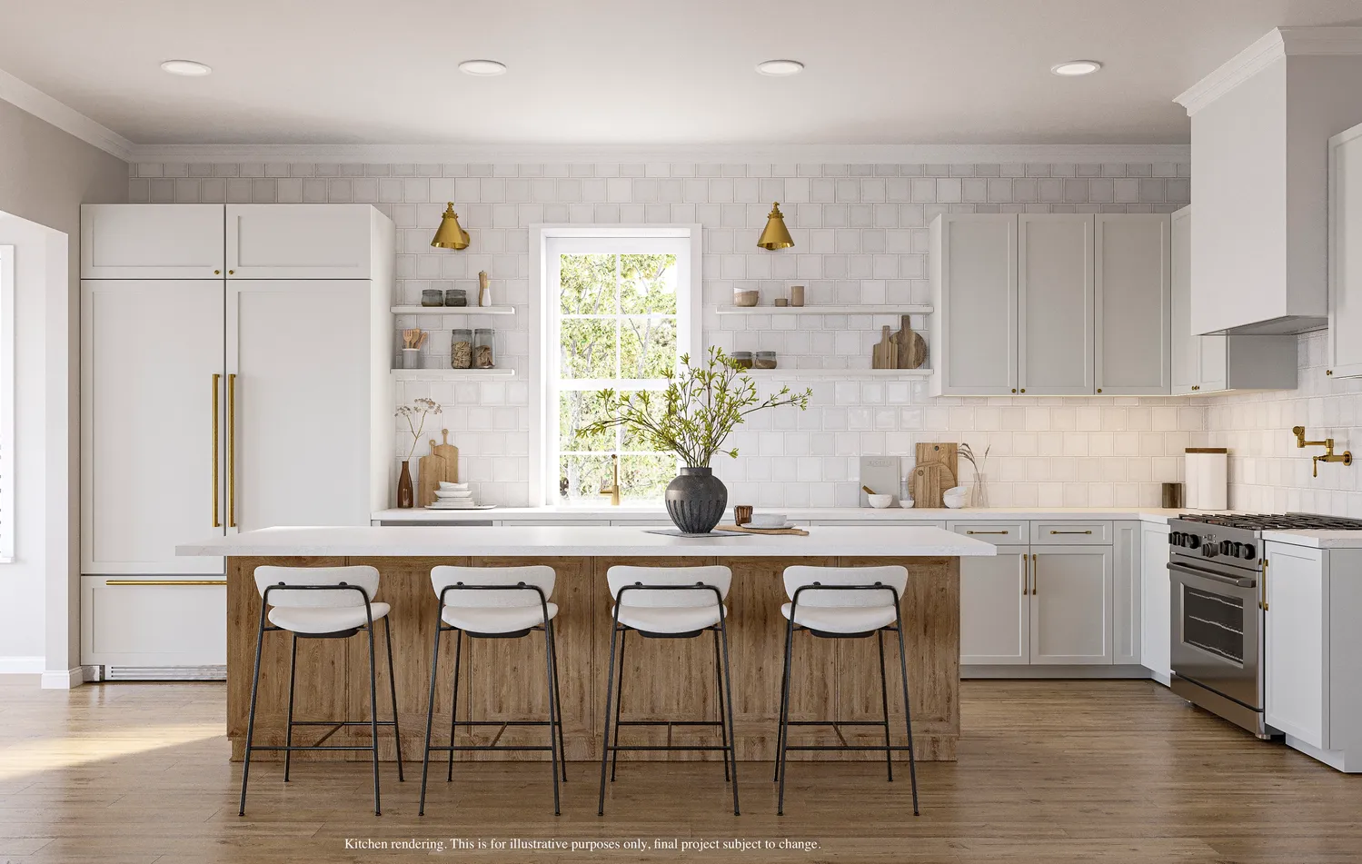 a kitchen with a table and chairs in it
