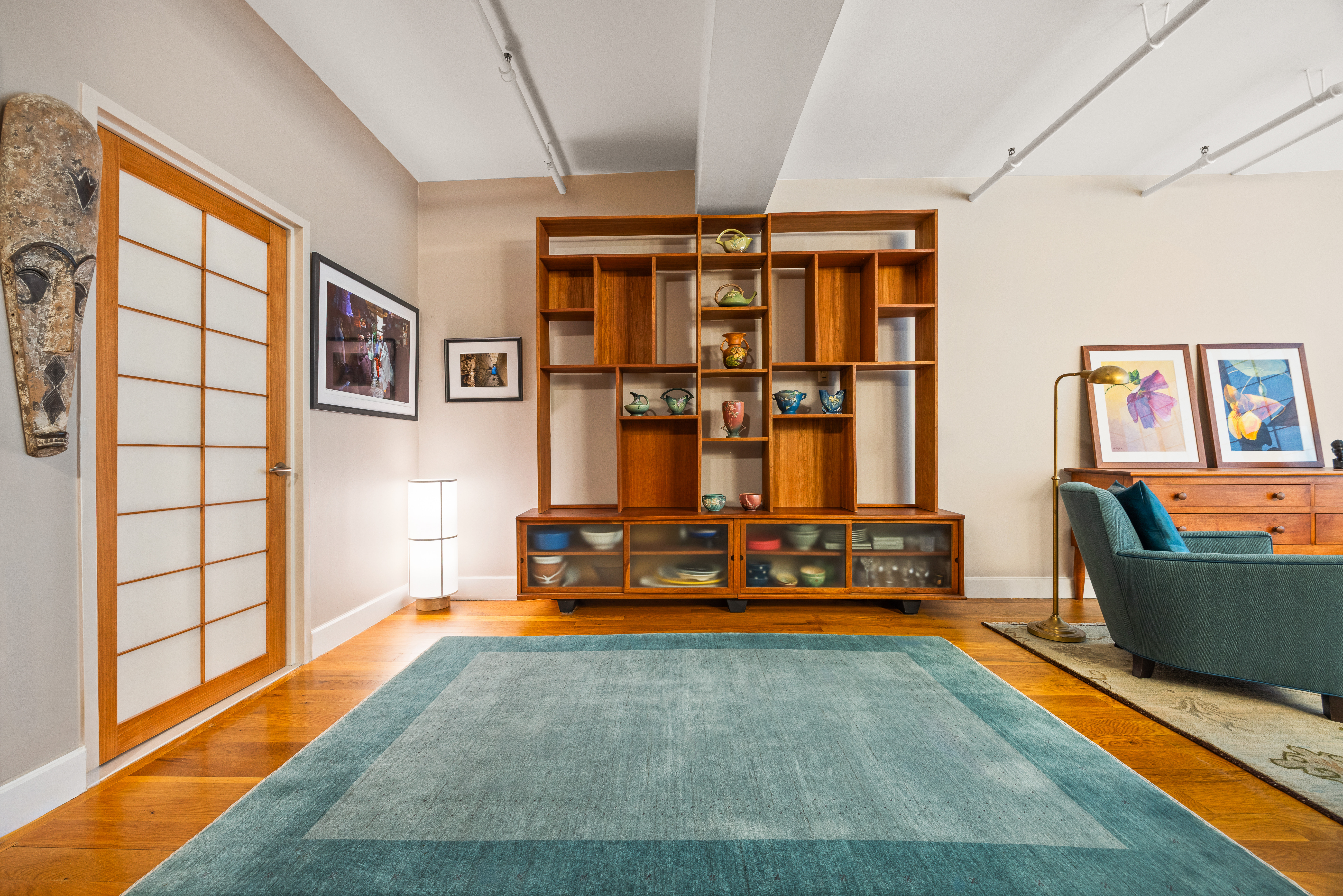 50 Bridge Street, Unit 401 Brooklyn, NY 11201 - Photo 3 of 12 a living room with furniture pool table and a large window