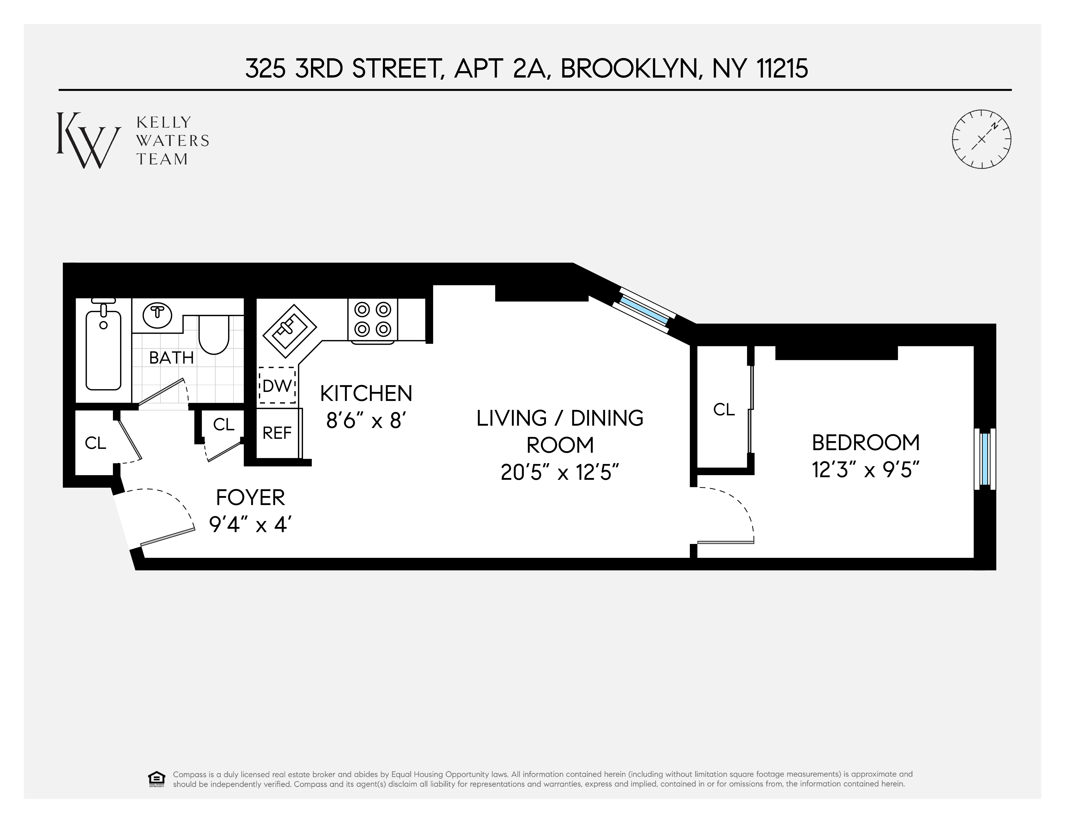 325 3rd Street, Unit 2A Brooklyn, NY 11215 - Photo 13 of 13 a picture of a rug with a white wall and sign