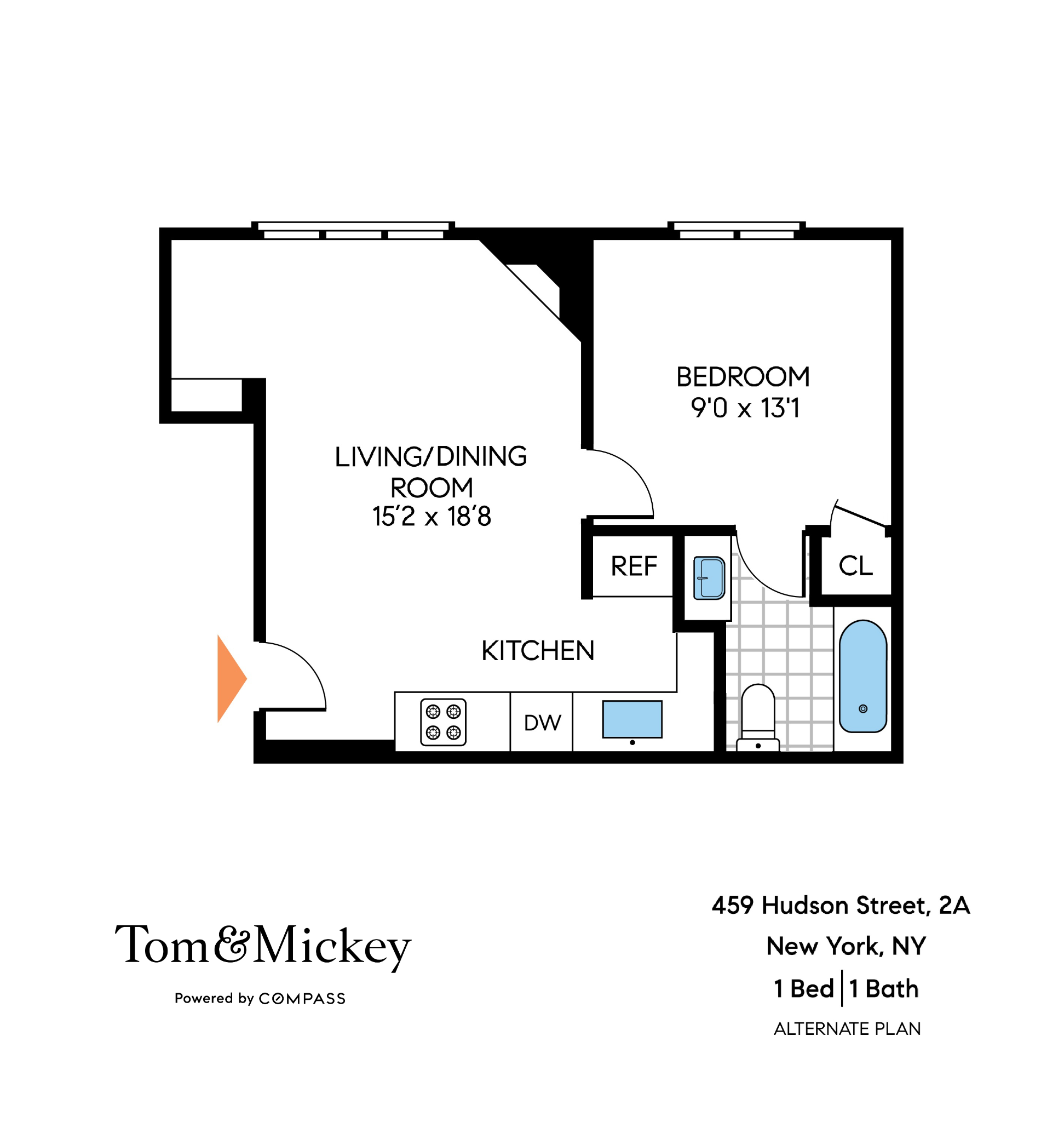 459 Hudson Street, Unit 2A Manhattan, NY 10014 - Photo 7 of 7 a picture of a book and a bed