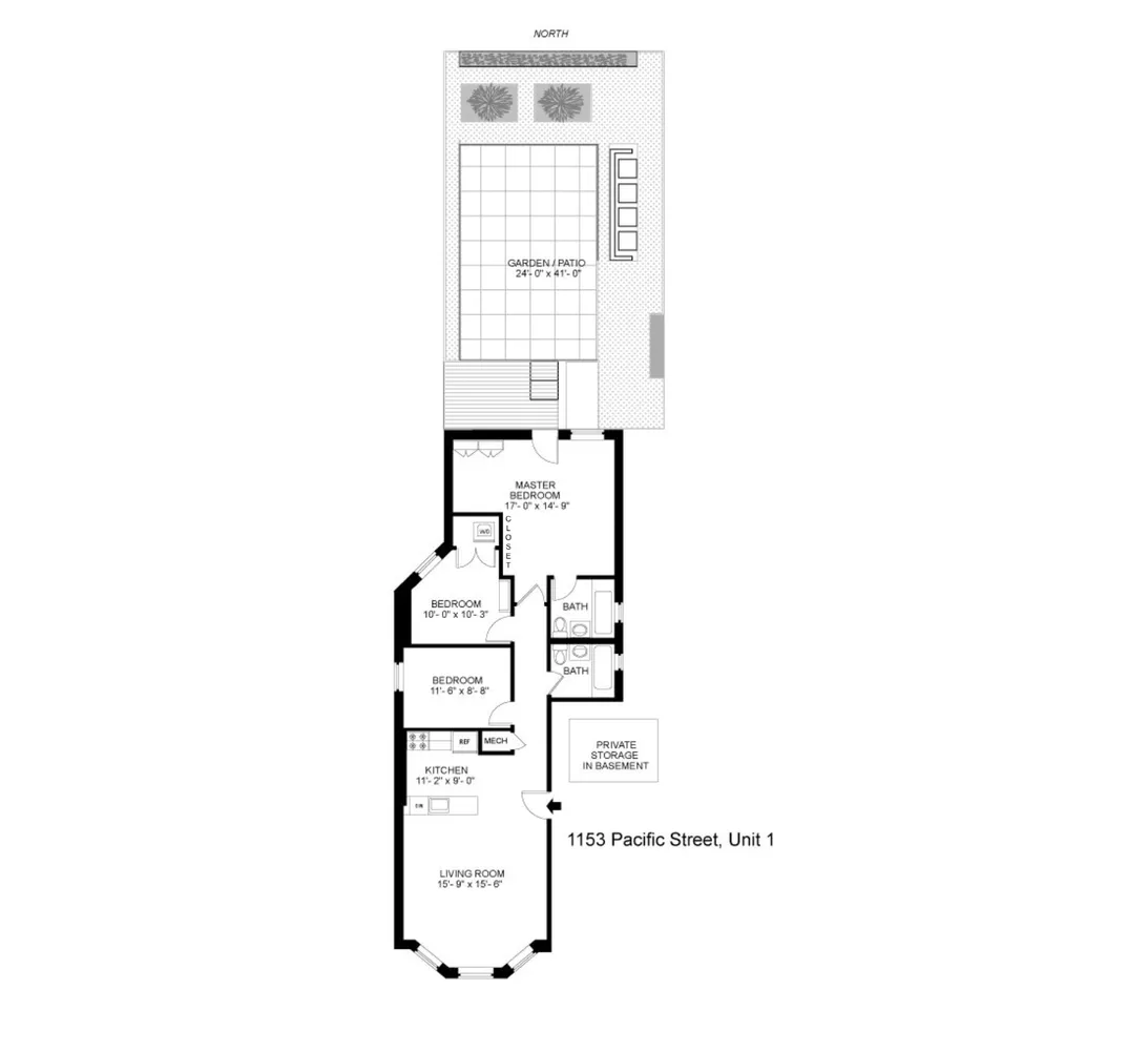 $6,500 | 1153 Pacific Street, Unit 1 | Crown Heights