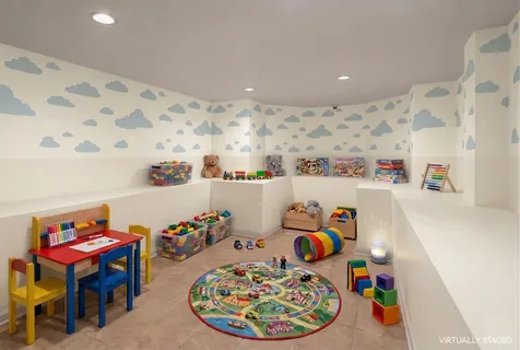 a room with toys and musical a table