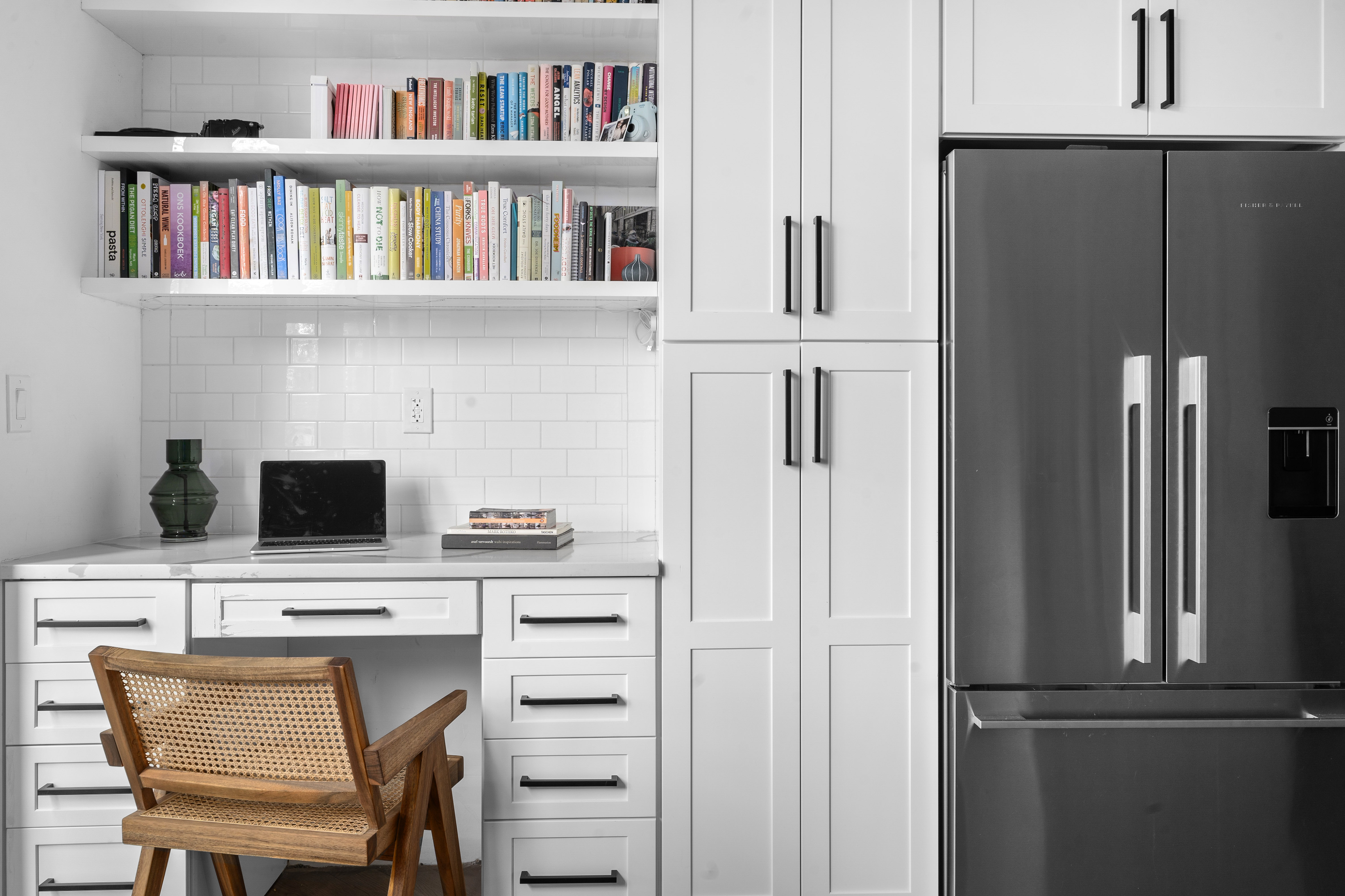1591 Pacific Street Brooklyn, NY 11213 - Photo 4 of 16 a kitchen with stainless steel appliances white cabinets and a refrigerator