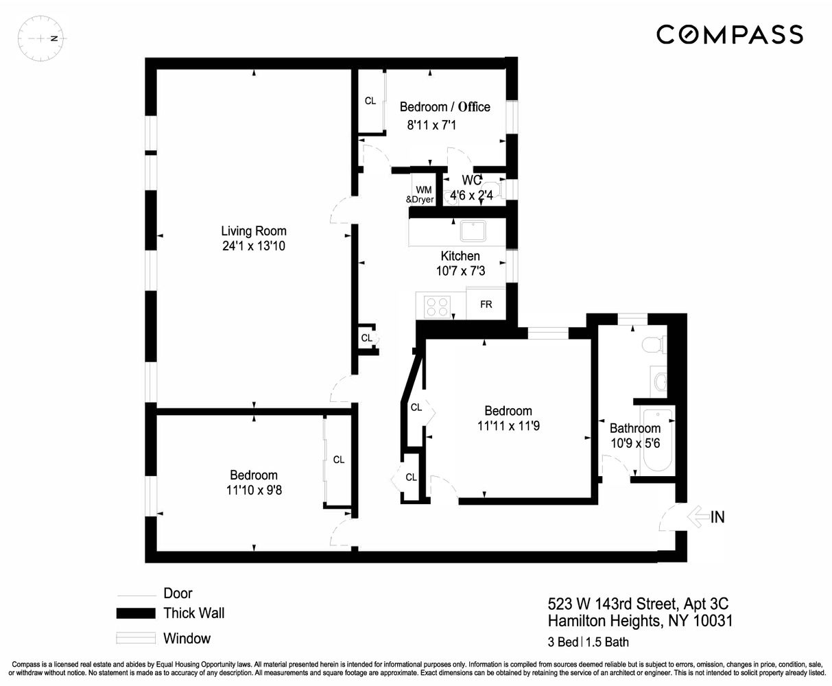 $607,000 | 523 West 143rd Street, Unit 3C | Hamilton Heights