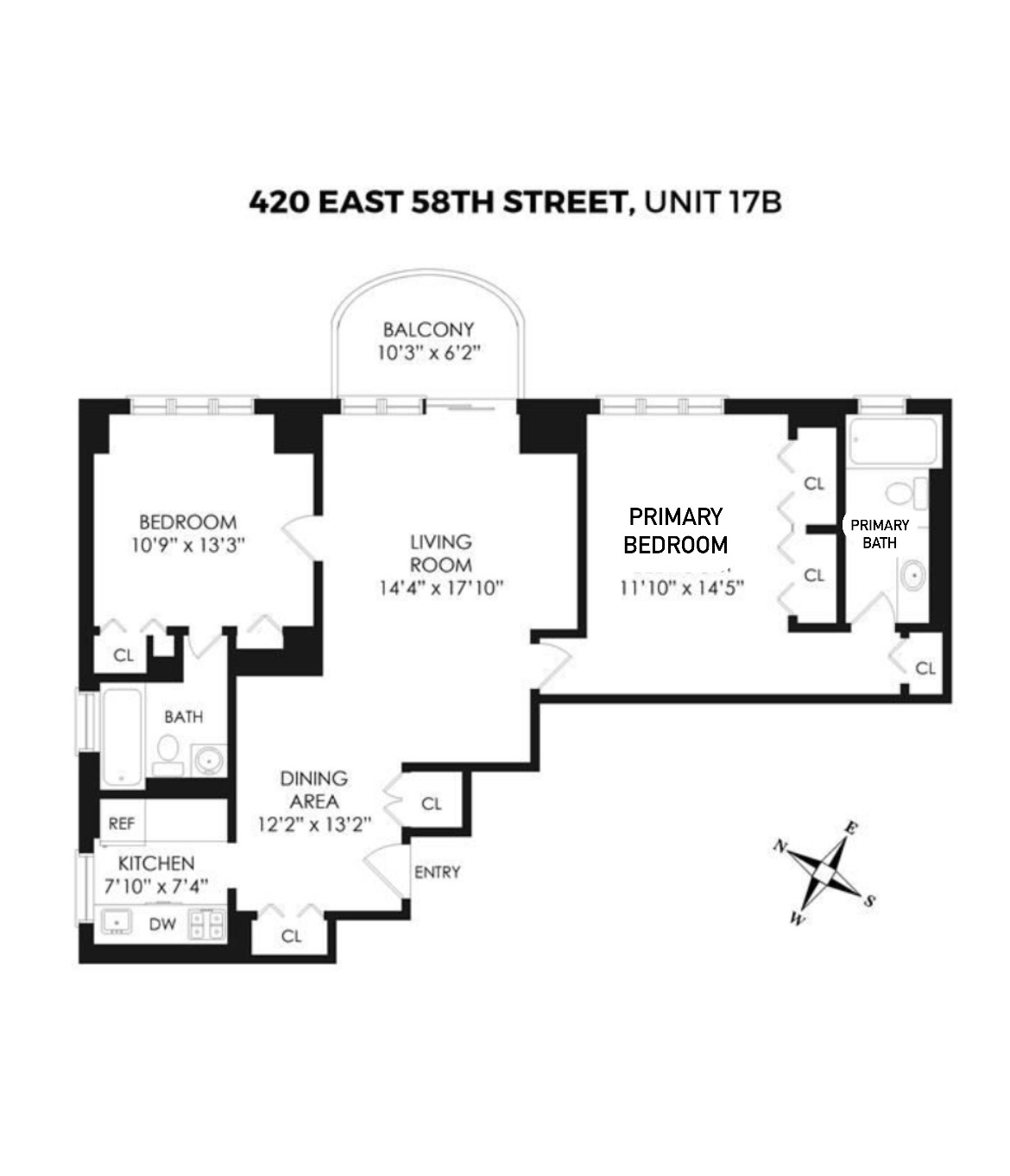 420 East 58th Street, Unit 17B Manhattan, NY 10022 - Photo 12 of 12 a picture of a wall with a white and white photo